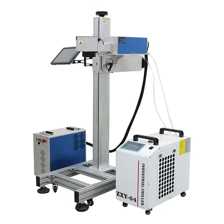 جهاز وسم ليزر أشعة UV على خط الإنتاج المتحرك