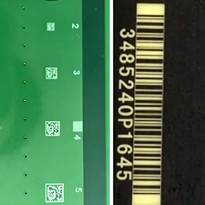 حفر الباركود ومصفوفة البيانات على لوحات PCB